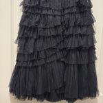 MM Couture Elegant Black Ruffled Dress Photo 2