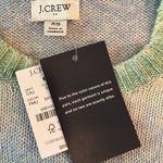 J.Crew (2023) Cotton Crew Neck L/S Ombré Stripe Cream Green Blue CreamSweater XS Photo 4