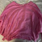 Free People Pink Long Sleeve Sweater Top Photo 5