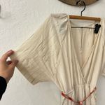 Anthropologie Feather Bone  Soleli Jumpsuit Cream Oversized Top Fit Size XS Photo 5
