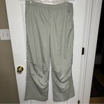 ZARA Womens Size XXL Seafoam Green Nylon Blend Full Length Baggy Pants Trendy Photo 6