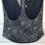 Fabletics  Vanessa Top Sz XS NWT Athletic Black White Mesh Photo 9