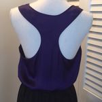 AQUA Purple and black silky dress Photo 4