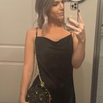 EXPRESS Satin Cowl Back Slip Dress Photo 1