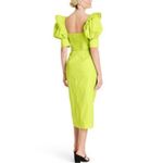 Christopher John Rogers for Target Neon Green Sweetness Faux Wrap Dress Size 8 Photo 1