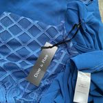 Doe & Rae ✅3/$30✅ NWT Blue Embroidered Sleeveless Corset Side Tie Tank Blouse | SMALL | Photo 8