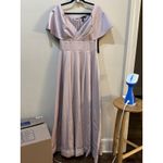 Aidan Mattox  Off Shoulder‎ Cape Gown Portrait Collar Gown Size 10 Pale Blush Photo 3