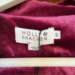 Molly Bracken NEW!  Burgundy‎ Velvet Blazer Size Small NWT Photo 4
