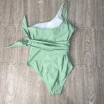 Pink Lily NWOT ‎ Women's One-Shoulder Green One Piece Swimsuit Size Medium Photo 3