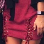 Gameday lace up skirt Red Photo 0