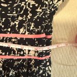Willow & Clay Black White Abstract Wrap Dress Pink Trim Size Large Made in USA Photo 6