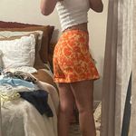 Style & Co . Summery Orange Floral Skort Photo 8