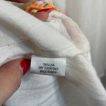 Global Desi Boho Neon Embroidered White Shift Dress XXL Made in India Photo 7