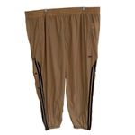 Adidas Originals Track Pants Womens 3X Athletic Nylon Snap Leg Joggers Tan NEW Photo 2