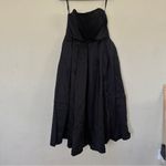 House Of CB  Contessa Black Strapless Satin Corset Midi Dress‎ NWOT size L Photo 9