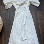WAYF Peggy MIDI Dress in Ivory Photo 3