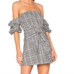 Lovers + Friends Revolve Kiwi Plaid Mini Dress Puff Sleeve Size Large Gingham Photo 2