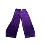 Mango  Mng Crushed Velvet Relaxed Wide Leg High Waist NEW Size large Photo 2