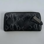 Kenneth Cole large  zip around organizer bifold embossed grey leather wallet Photo 3