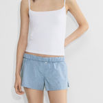 Aritzia  Tna Dally Poplin Boxer Short Small NWT Photo 0
