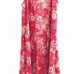 LuLaRoe Joy Duster XS Long Vest Hibiscus Flower Print Orange Vacation Summer Photo 0