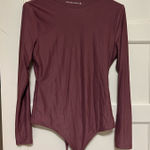 Abercrombie & Fitch Purple double lined  long sleeve bodysuit Photo 0