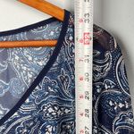 Lands' End sheer floral paisley tie waist swim cover/ layering piece Photo 4
