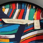 Soft Surroundings  Large Blue Abstract Blouse Nautical Lake Ocean Photo 3