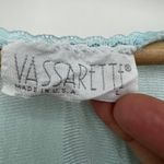American Vintage Vassarette LARGE  70s Blue Nylon Lace Lingerie Sleep Shirt Top Photo 6