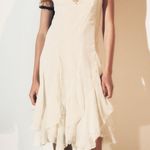 ZARA  dress sundress lace ivory cream flowy ruffle strapy boho summer vacation  Photo 18