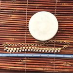 J.Crew  Matte Gold Tone& Rhinestone Statement Necklace 18” - 21.5” Photo 5