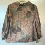 Christopher & Banks Christopher Banks Gray  Tan and Red Floral button Jacket Photo 1