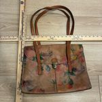 Patricia Nash  Vienna Satchel Brown Leather Floral Shoulder Tote Handbag Purse Photo 2
