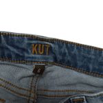 Kut From The Kloth  Distressed Cropped Raw Hem Jeans Medium Wash Stretch 6 in EUC Photo 3