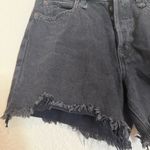 Free People  We the Free mid rise black distressed denim jean shorts size 26 Photo 1