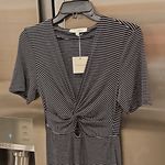 💕FAVORITE DAUGHTER💕 The Anywhere Dress ~ Black White Stripe Small S NWT Photo 12