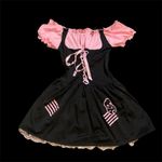 Leg Avenue #250 Women’s 1pc  Pink & Black Gothic Pirate Skull ☠️ Mini Dress Large Photo 1