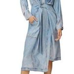 Colovos Blue Printed ‘Denim’ Silk Dress Size 4 US $798 Photo 0