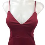 Showpo  Red V-neck Spaghetti Strap Slit Cocktail Party Mini Bodycon Dress Size 2 Photo 3
