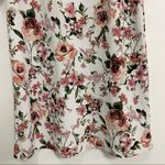 Bobeau Large White Floral Statement Ruffle Bell Sleeves Pink & White Size Large Photo 8