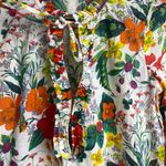 J.Crew Ratti Island Popover Dress XXS Womens Multi Colorful Tie Neck Keyhole Photo 4