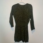 Rails  Jasmine Dress Olive Batik Cheetah Print Smocked Waist Tiered Ruffle Photo 3