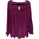 Lane Bryant NWT  Square Neck Lace Trim Popover Blouse Top‎ 26/28 Photo 5