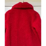 Sam Edelman Short Front Zip Teddy Coat Patch Pockets Hot Pink Faux Fur Small NWT Photo 9