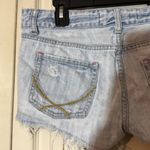 PINK - Victoria's Secret  Extremely Distressed Pale Blue Denim Jeans Shorts 6 Photo 9