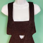 EXPRESS Dark Red Glitter Bodycon Dress Photo 2