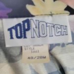 Top‎ Notch Floral Print Button Up Blouse Plus Size 28W 48 Vintage Style Black Photo 3