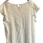 Valentina Naldi White Eyelet Flutter Sleeve Mini‎ Dress Made in Italy Size M Photo 10