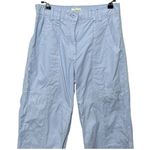 Anthropologie Maeve Tapered Cargo Pants Size 4 Iris Blue Cropped Casual Photo 2