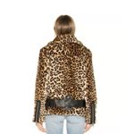 BLANK NYC Faux Fur Leopard Leopard Biker Jacket Size M Photo 2